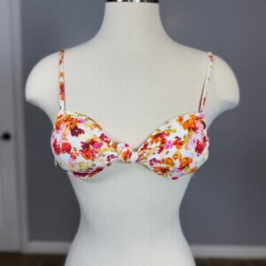 Rhythm. Haven Floral Knotted Bandeau Top, Red, M